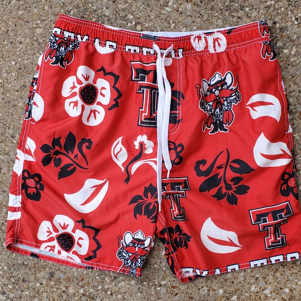 Texas Tech University Red Raiders Wes & Willy Swim Trunks XL Vacation TTU